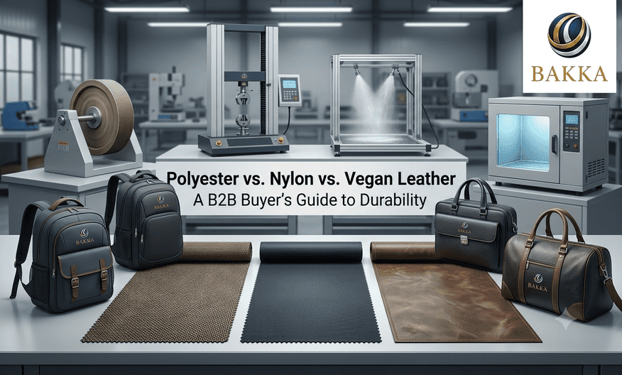 Polyester vs. Nylon vs. Vegan Leather: A B2B Buyer’s Guide to Durability