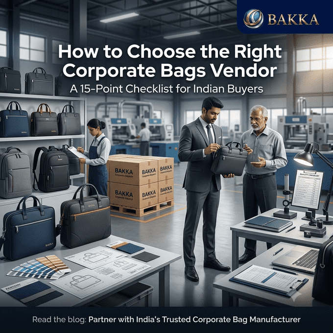 How to Choose the Right Corporate Bags Vendor: A 15-Point Checklist for Indian Buyers | BAKKA Bags