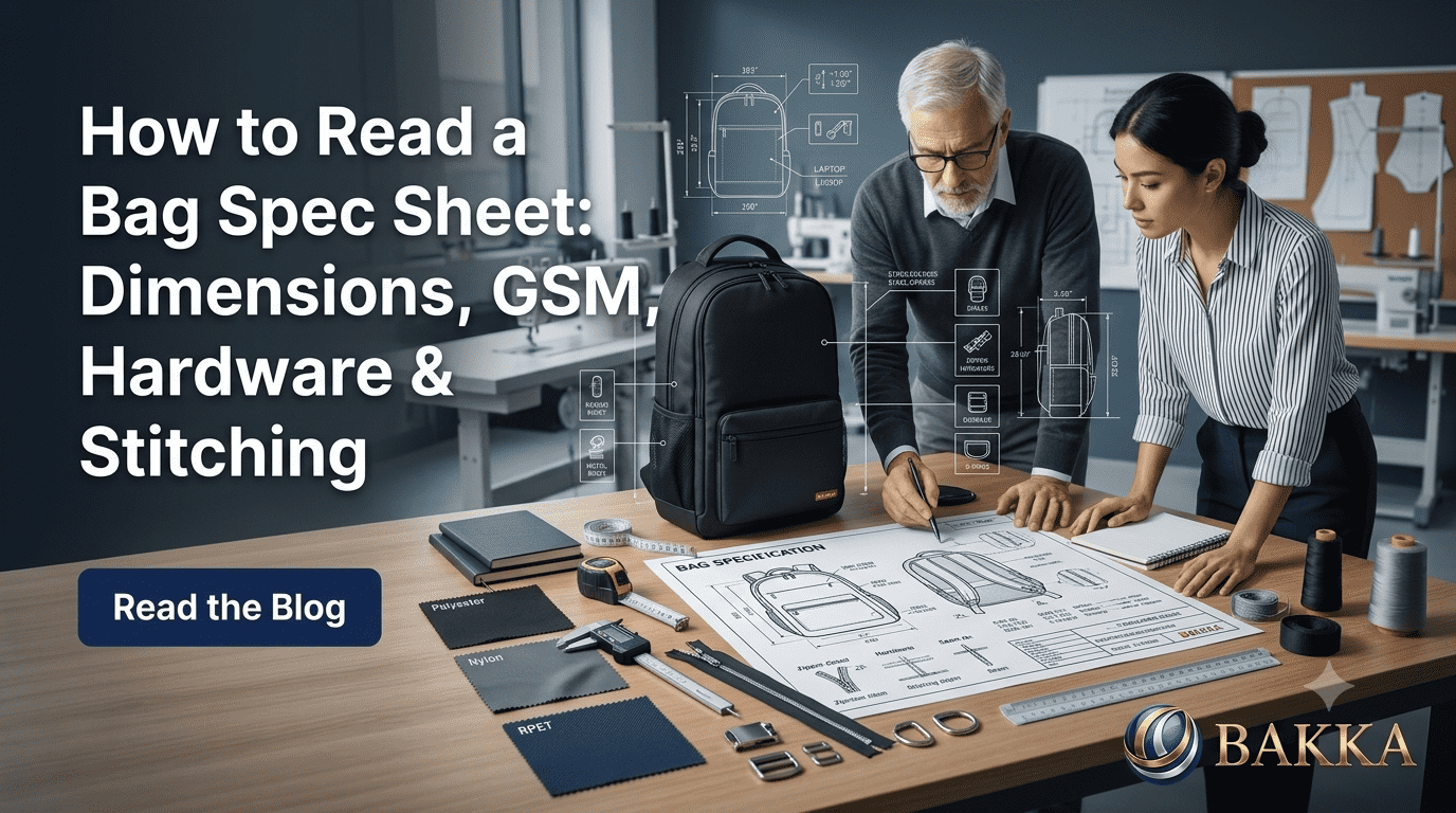 How to Read a Bag Spec Sheet: Dimensions, GSM, Hardware & Stitching