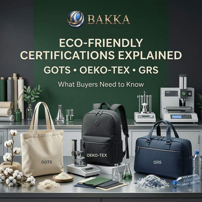 Eco-Friendly Certifications Explained: GOTS, OEKO-TEX, GRS & REACH — What Bag Buyers Need to Know