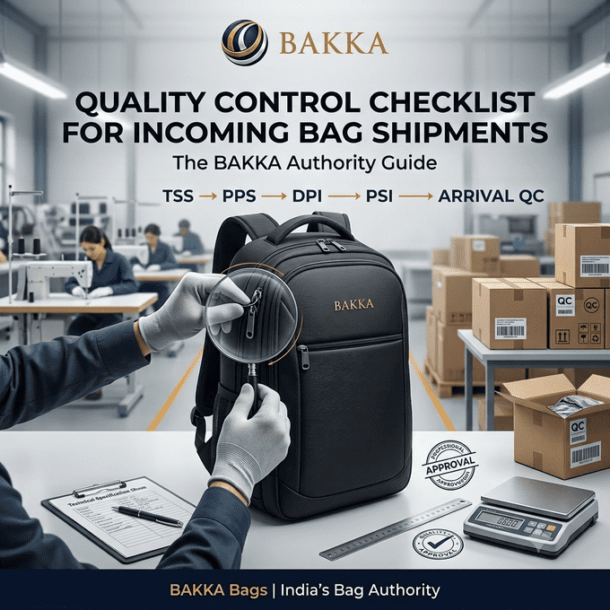 Quality Control Checklist for Incoming Bag Shipments: The BAKKA Authority Guide