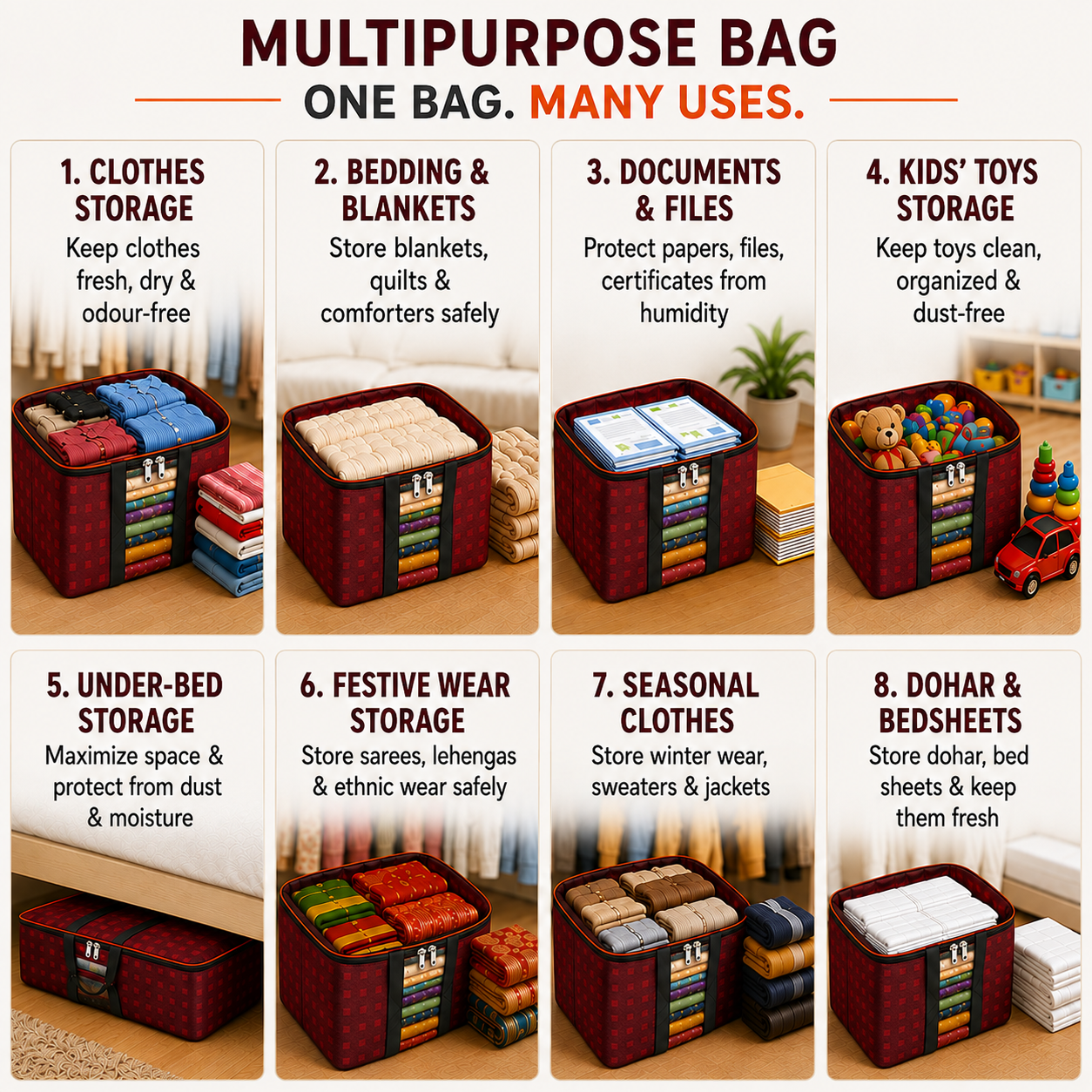 BAKKA Multi-purpose Storage Bags